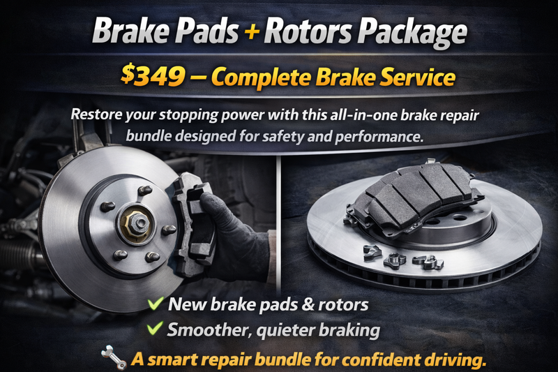 Brake Pads + Rotors Package